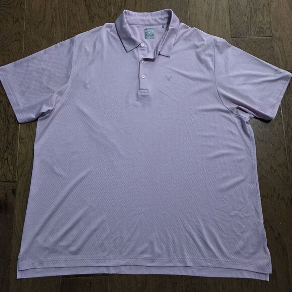 Callaway Polo Shirt Mens 3X Pink Opti-Dri Performance Golf Stretch Swing Tech - Picture 2 of 8